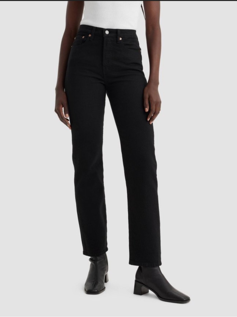 Levi’s Women’s High Rise Wedgie Straight Cropped Jeans - Black Size 28x28 NWT